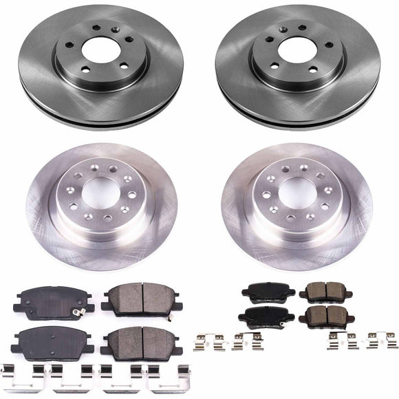 PowerStop OE Stock Replacement Low-Dust Ceramic Brake Pad and Rotor Kit