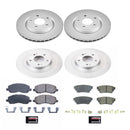 PowerStop Genuine Geomet Coated Rotor and Low-Dust Ceramic Brake Pad Kit