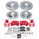 PowerStop Z26 Street Performance Ceramic Brake Pad, Drilled Slotted Rotor, and C