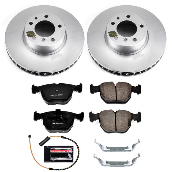 PowerStop Genuine Geomet Coated Rotor and Carbon-Fiber Ceramic Brake Pad Kit