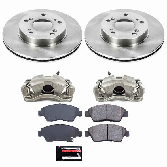 PowerStop OE Stock Replacement Low-Dust Ceramic Brake Pad, Rotor and Caliper Kit