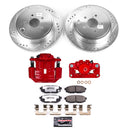 PowerStop Z26 Street Performance Ceramic Brake Pad, Drilled Slotted Rotor, and C