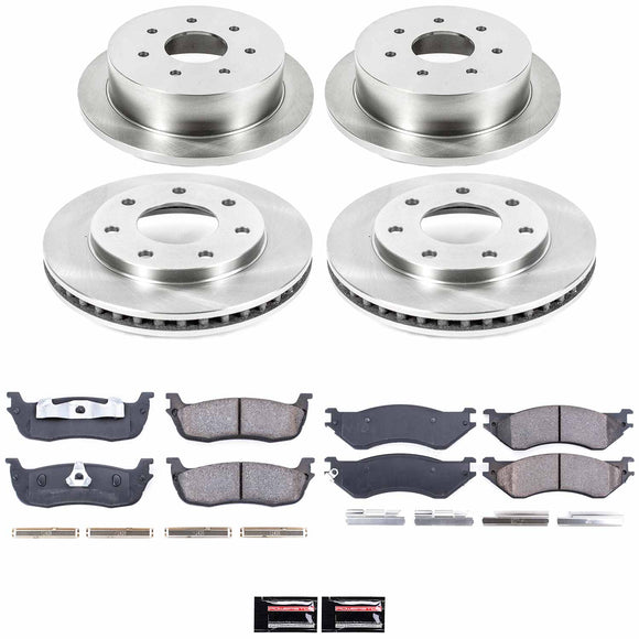 PowerStop OE Stock Replacement Low-Dust Ceramic Brake Pad and Rotor Kit