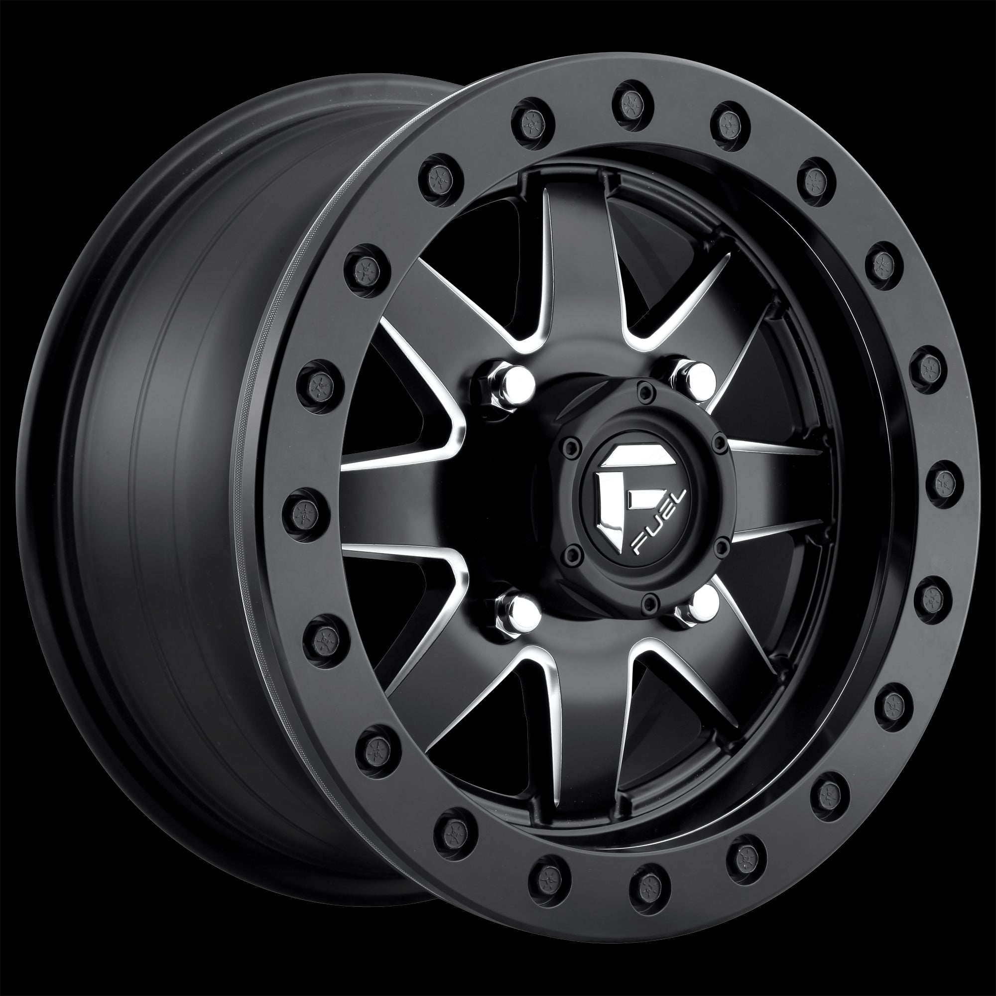 18X7 Fuel UTV D938 Maverick Beadlock MT-BLK-MIL 4X137 ET38 wheel/rim - 0