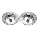 PowerStop Evolution Drilled Slotted Rotors Pair Front For Mercedes-Benz CL500
