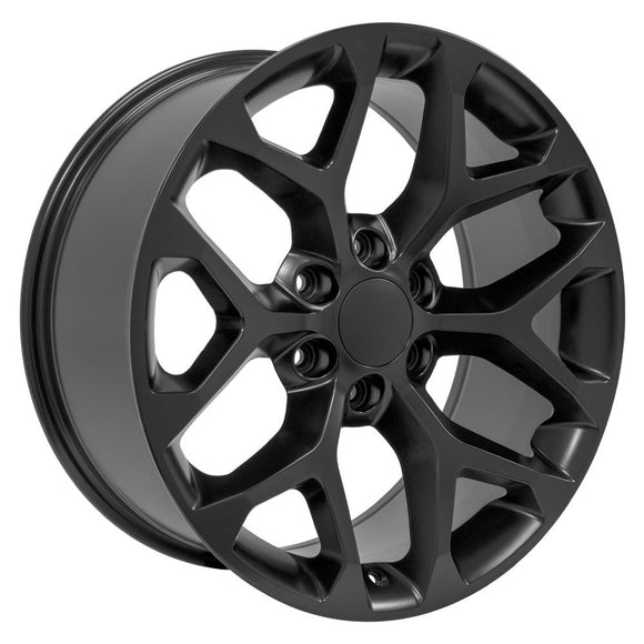 20" Replica Wheel CV98B Fits Chevy Silverado Rim 20x9 Satin Black Wheel