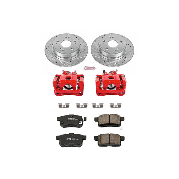 PowerStop Z23 Daily Driver Carbon-Fiber Ceramic Pads Drilled & Slotted Rotor & C