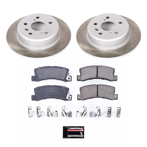 PowerStop Semi-Coated Rotor and Low-Dust Ceramic Brake Pad Kit