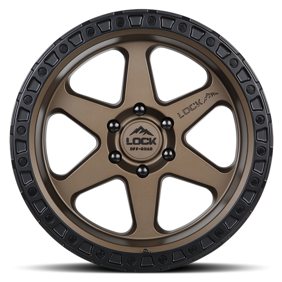 20x9 Lock Off-Road Olympus Matte Bronze Black Ring 6x139.7 6x5.5 ET0 Wheel