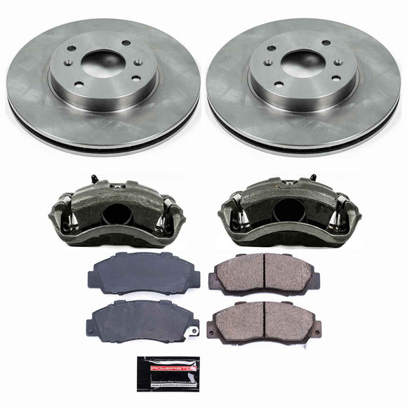 PowerStop OE Stock Replacement Low-Dust Ceramic Brake Pad, Rotor and Caliper Kit