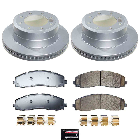 PowerStop Genuine Geomet Coated Rotor and Low-Dust Ceramic Brake Pad Kit