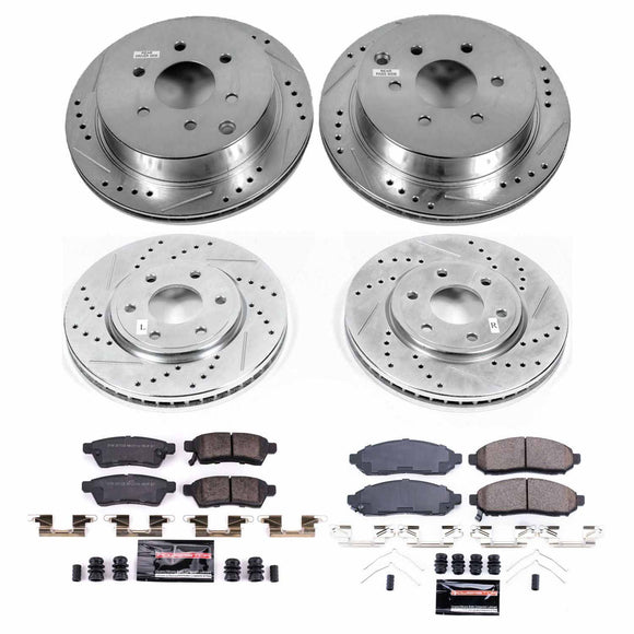 PowerStop Z23 Daily Driver Carbon-Fiber Ceramic Brake Pad and Drilled & Slotted