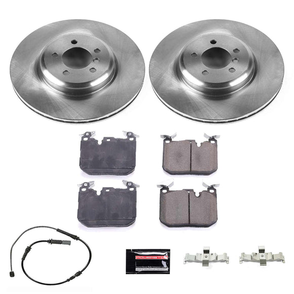PowerStop OE Stock Replacement Low-Dust Ceramic Brake Pad and Rotor Kit