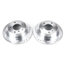 PowerStop Evolution Drilled Slotted Rotors Pair Rear For BMW 318ti