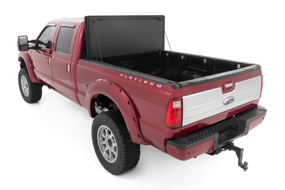 Rough Country Hard Tri-Fold Bed Cover 6'10" Bed For Ford Super Duty 08-16