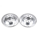 PowerStop Evolution Drilled Slotted Rotors Pair Rear For Toyota MR2