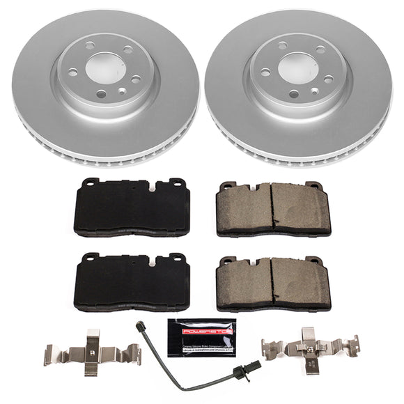 PowerStop Genuine Geomet Coated Rotor and Carbon-Fiber Ceramic Brake Pad Kit