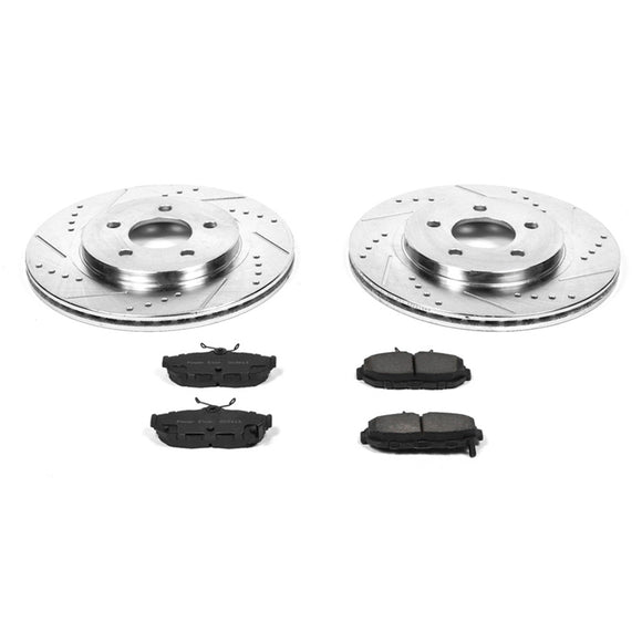 PowerStop Z23 Daily Driver Carbon-Fiber Ceramic Brake Pad and Drilled & Slotted