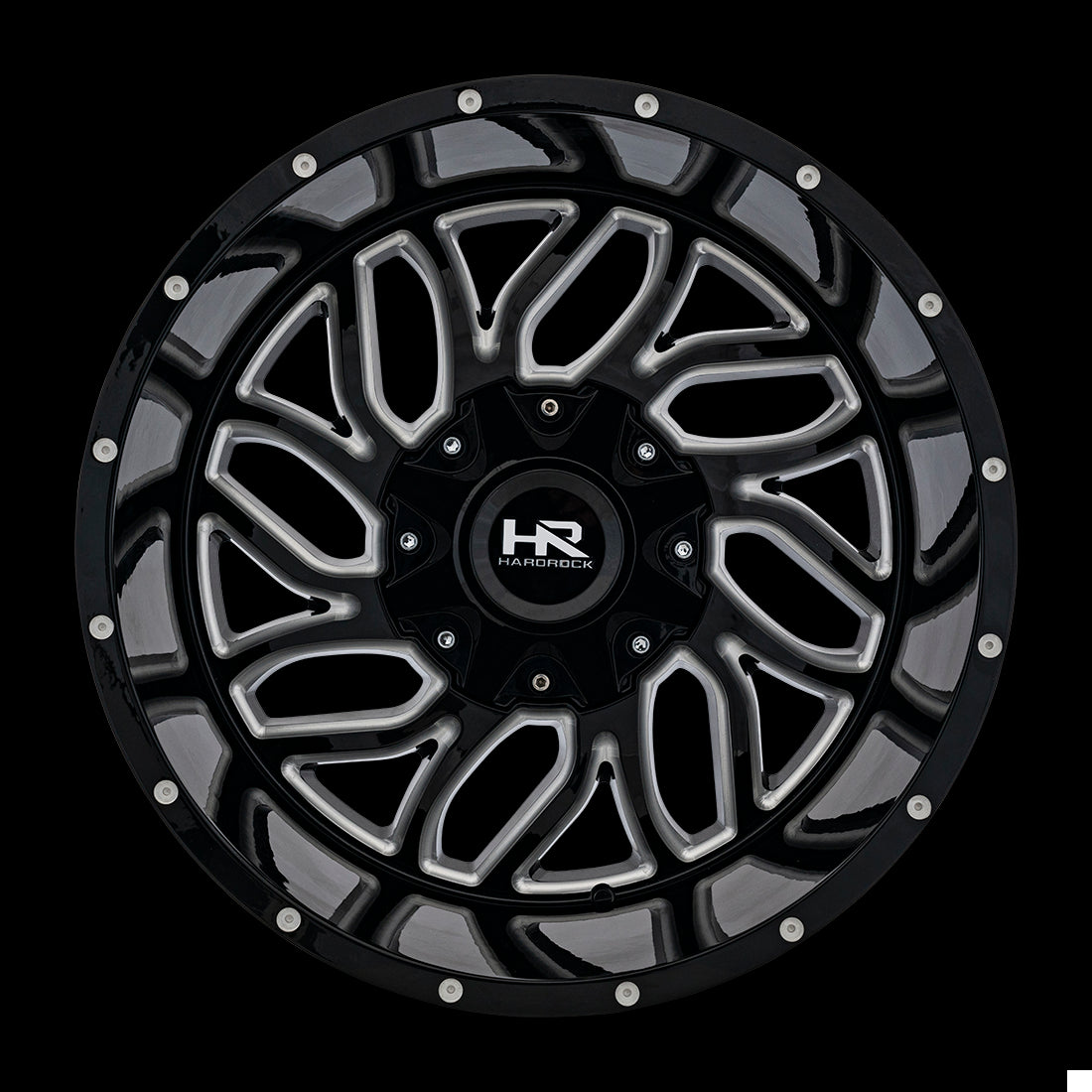 20x12 Hardrock Destroyer Gloss Black 5x139.7/150 ET-51 wheel/rim