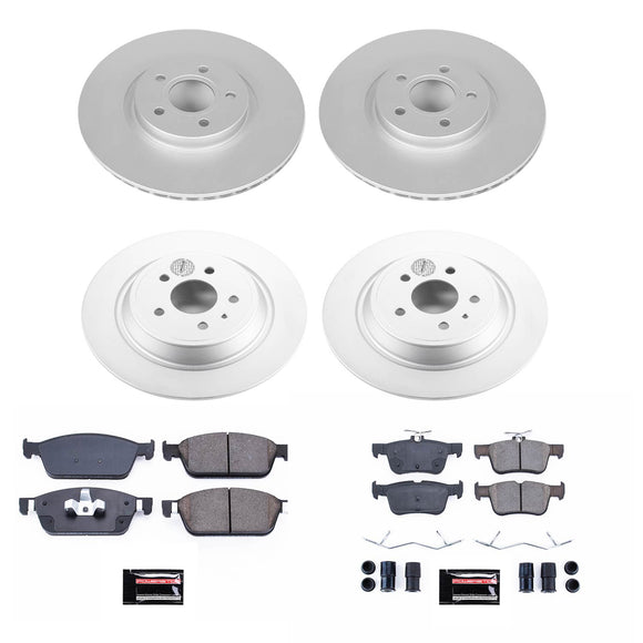 PowerStop Genuine Geomet Coated Rotor and Carbon-Fiber Ceramic Brake Pad Kit