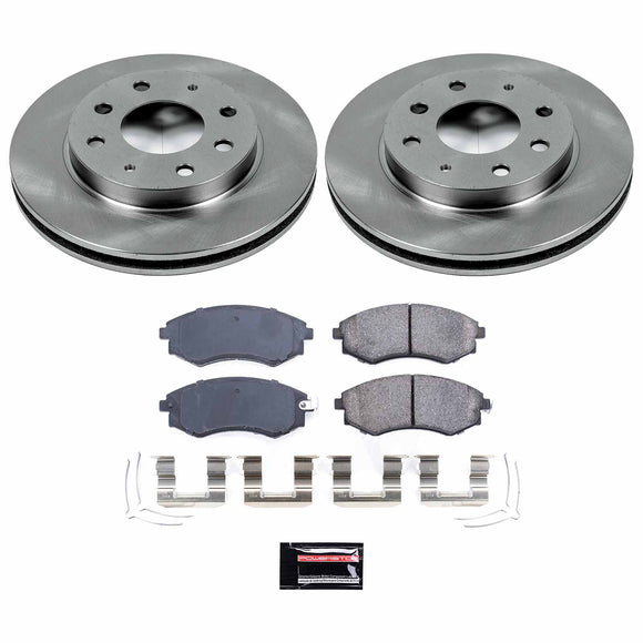 PowerStop OE Stock Replacement Low-Dust Ceramic Brake Pad and Rotor Kit