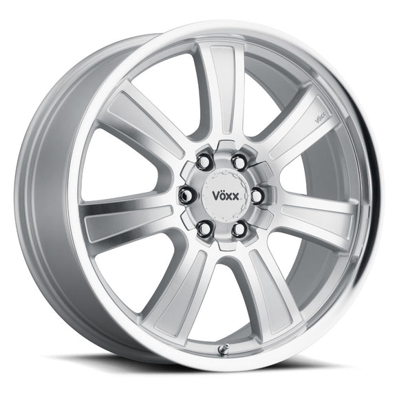 17x8.5 Voxx Turin Silver Mach Face and Lip 6x132/139.7 ET39 wheel/rim