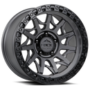 20x10 Lock Off-Road Lunatic Matte Gray Black Ring 5x127 5x5 ET-18 Wheel