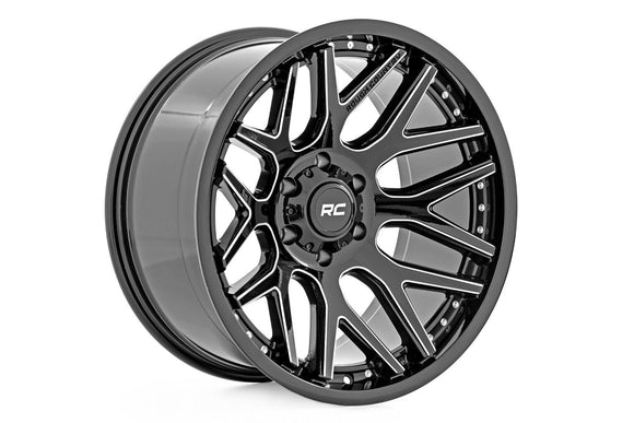 Rough Country 95 Series Machined For Gloss Black 20x10 6x5.5 ET-25 Wheel