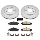 PowerStop Genuine Geomet Coated Rotor and Low-Dust Ceramic Brake Pad Kit