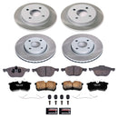 PowerStop Semi-Coated Rotor and Low-Dust Ceramic Brake Pad Kit