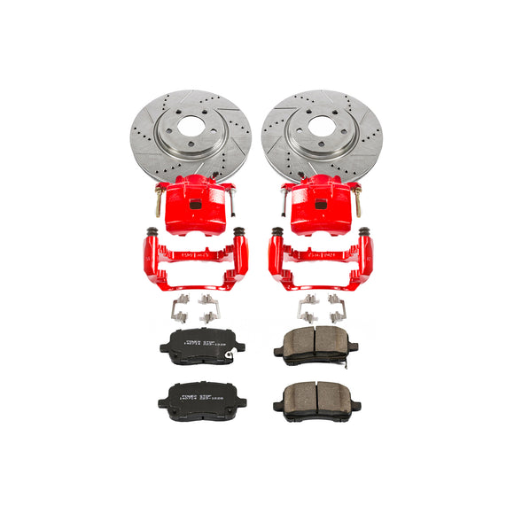 PowerStop Z23 Daily Driver Carbon-Fiber Ceramic Pads Drilled & Slotted Rotor & C