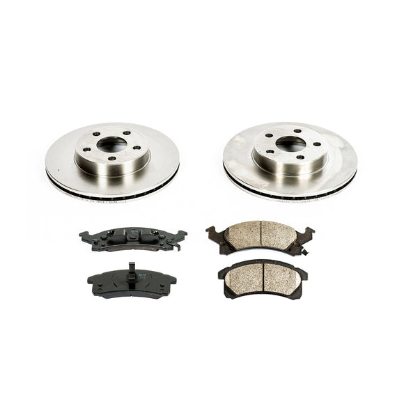 PowerStop OE Stock Replacement Low-Dust Ceramic Brake Pad and Rotor Kit