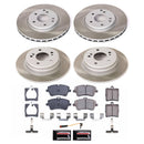 PowerStop Semi-Coated Rotor and Low-Dust Ceramic Brake Pad Kit