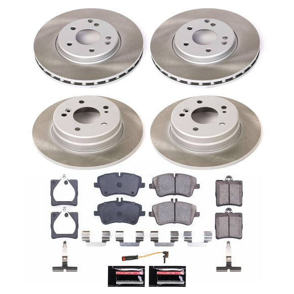 PowerStop Semi-Coated Rotor and Low-Dust Ceramic Brake Pad Kit
