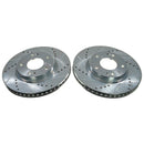 PowerStop Evolution Drilled Slotted Rotors Pair Front For Hyundai Elantra
