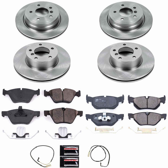 PowerStop OE Stock Replacement Low-Dust Ceramic Brake Pad and Rotor Kit