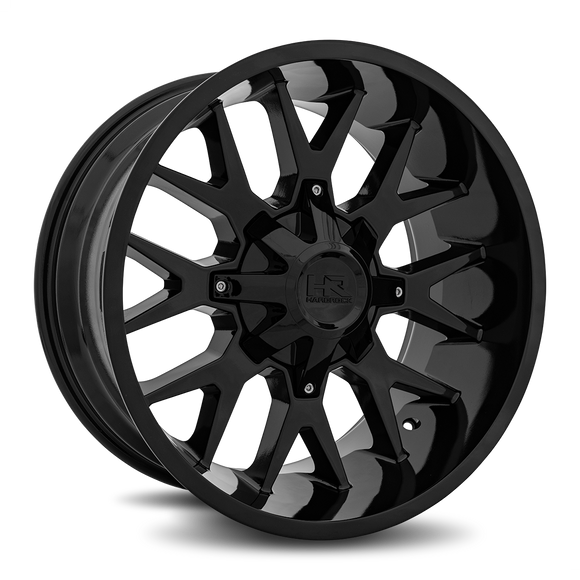 20x10 Hardrock Affliction Gloss Black 5x127/139.7 ET-19 wheel/rim
