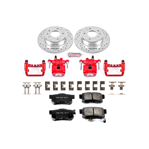 PowerStop Z23 Daily Driver Carbon-Fiber Ceramic Pads Drilled & Slotted Rotor & C
