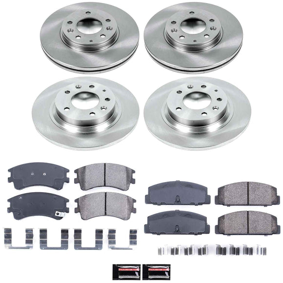 PowerStop OE Stock Replacement Low-Dust Ceramic Brake Pad and Rotor Kit