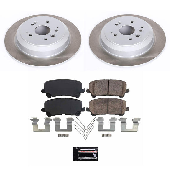 PowerStop Semi-Coated Rotor and Low-Dust Ceramic Brake Pad Kit