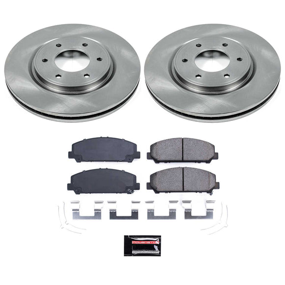 PowerStop OE Stock Replacement Low-Dust Ceramic Brake Pad and Rotor Kit