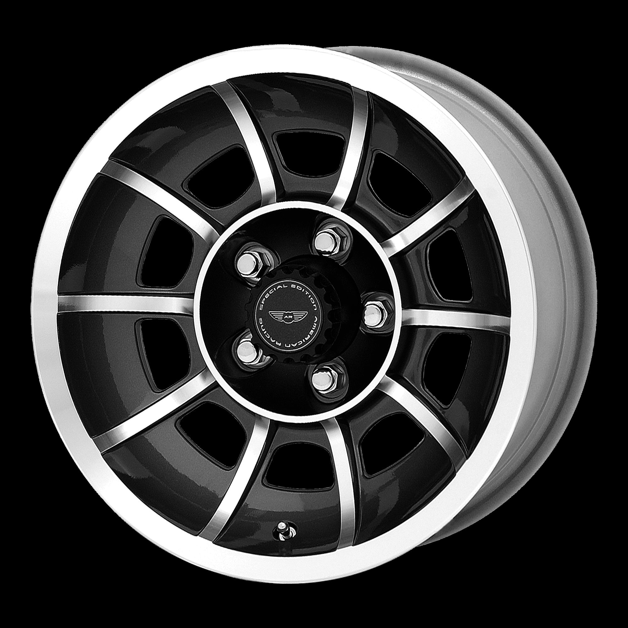 15X8.5 American Racing Vector Black Wheel/Rim 5x114.3 15-8.5 5-114.3 ET6 - 0