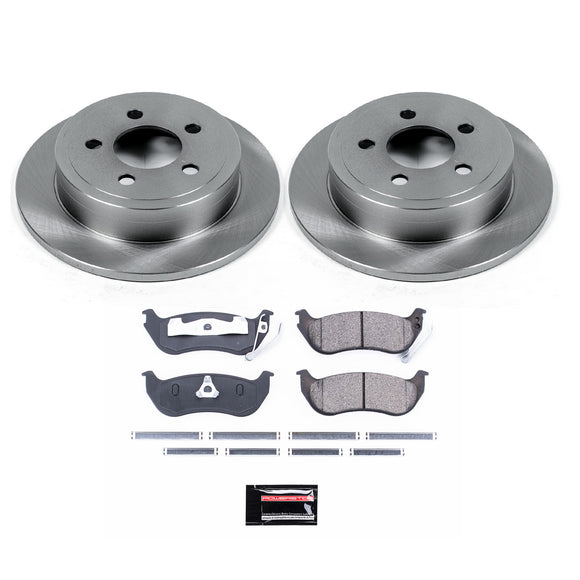 PowerStop OE Stock Replacement Low-Dust Ceramic Brake Pad and Rotor Kit