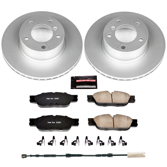 PowerStop Genuine Geomet Coated Rotor and Carbon-Fiber Ceramic Brake Pad Kit