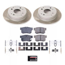 PowerStop Semi-Coated Rotor and Low-Dust Ceramic Brake Pad Kit