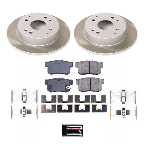 PowerStop Semi-Coated Rotor and Low-Dust Ceramic Brake Pad Kit