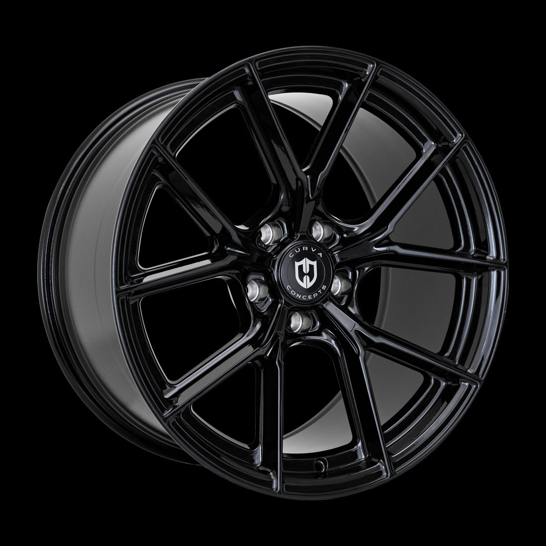 19x9.5 Curva CFF70 Gloss Black 5x114.3 ET40 wheel/rim