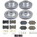 PowerStop Genuine Geomet Coated Rotor and Low-Dust Ceramic Brake Pad Kit