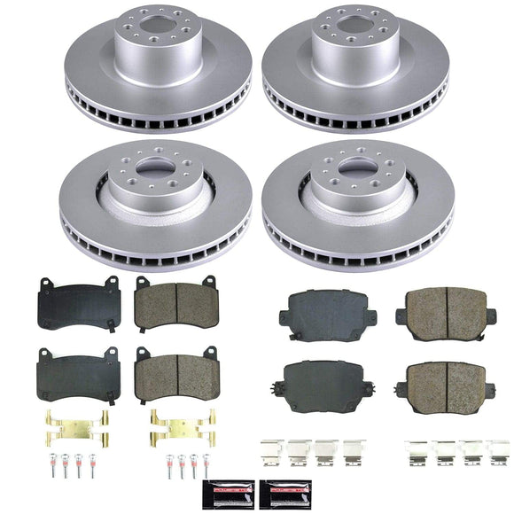 PowerStop Genuine Geomet Coated Rotor and Low-Dust Ceramic Brake Pad Kit