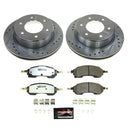 PowerStop Z36 Carbon-Fiber Ceramic Brake Pad with Drilled and Slotted Rotor Kit